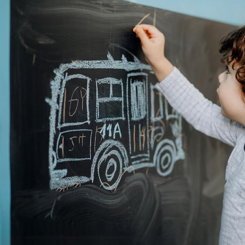 SENVEN Chalkboard Paint Black Chalk Board Paint for Wood, Metal, Glass, Wall, Plaster Boards Sign, Frame, Interior/Exterior, All-in-One Primer & Top Coat, Black Matte Finish, Acrylic, Non-Toxic, 250g, 9oz - Image 2